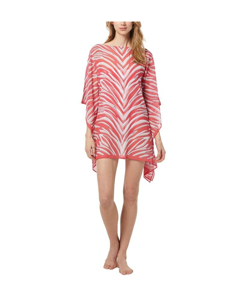 Women's Scarf Caftan Swim Cover-Up Red $61.44 Swimsuits