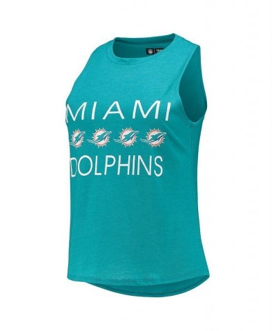 Women's Orange Aqua Miami Dolphins Muscle Tank Top and Pants Sleep Set Orange, Aqua $38.49 Pajama