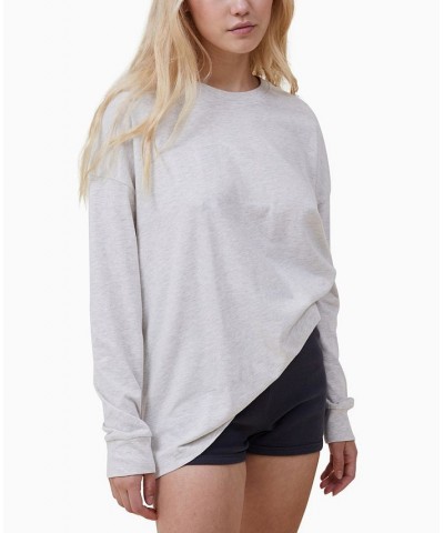 Women's Lounge Jersey Long Sleeve T-shirt Oat Marle $27.99 Sleepwear