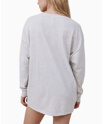 Women's Lounge Jersey Long Sleeve T-shirt Oat Marle $27.99 Sleepwear