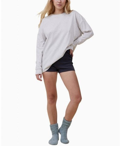 Women's Lounge Jersey Long Sleeve T-shirt Oat Marle $27.99 Sleepwear