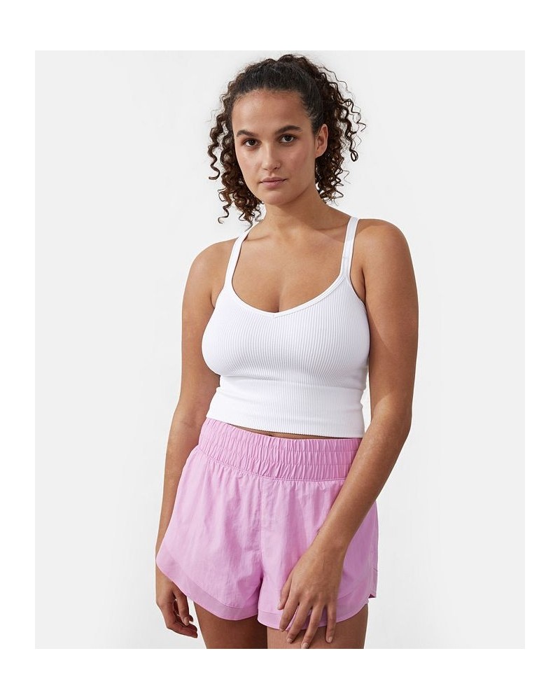 Women's Seamless V Back Tank Top White $18.80 Tops