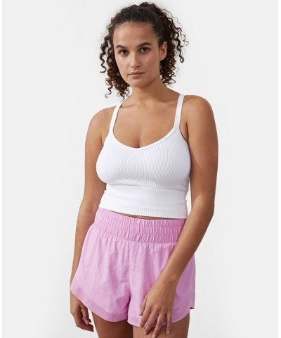 Women's Seamless V Back Tank Top White $18.80 Tops