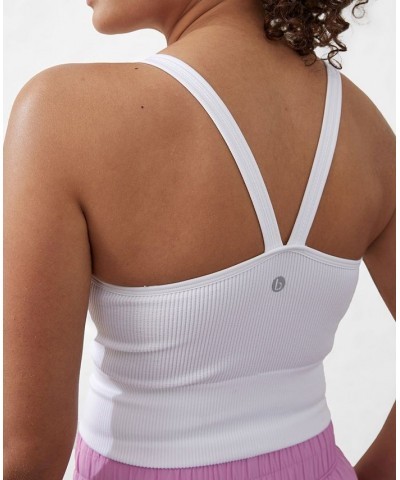 Women's Seamless V Back Tank Top White $18.80 Tops