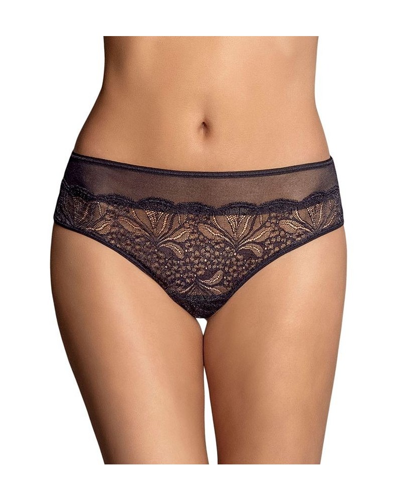 Women's Mid-Rise Sheer Lace Cheeky Panty Black $14.56 Panty