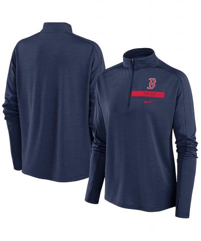 Women's Navy Boston Red Sox Primetime Local Touch Pacer Quarter-Zip Top Navy $39.20 Tops