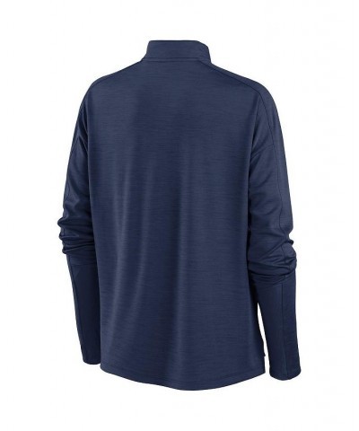 Women's Navy Boston Red Sox Primetime Local Touch Pacer Quarter-Zip Top Navy $39.20 Tops