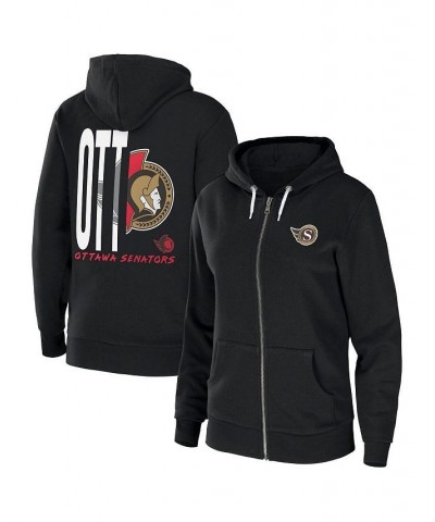 Women's Black Ottawa Senators Sponge Fleece Full-Zip Hoodie Black $42.30 Sweatshirts