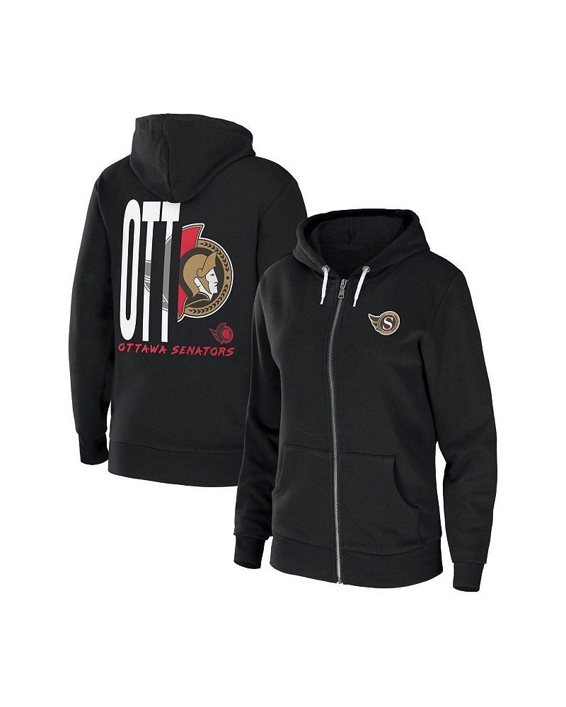 Women's Black Ottawa Senators Sponge Fleece Full-Zip Hoodie Black $42.30 Sweatshirts