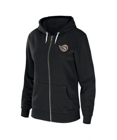 Women's Black Ottawa Senators Sponge Fleece Full-Zip Hoodie Black $42.30 Sweatshirts