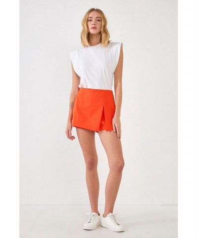 Women's Slit Detail Skort Orange $30.10 Shorts