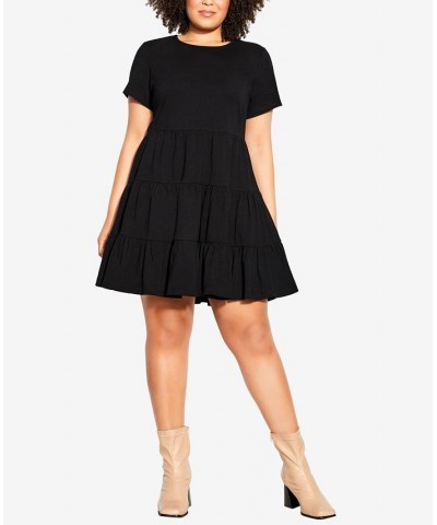 Plus Size Trendy Talia A-Line Dress Black $42.57 Dresses