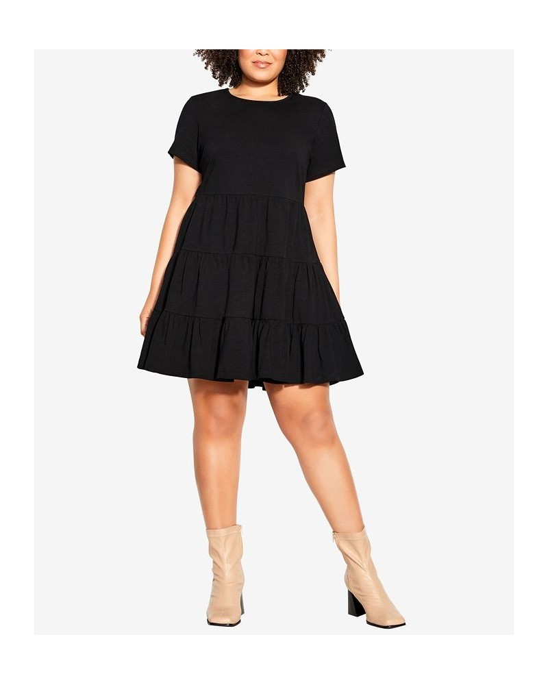 Plus Size Trendy Talia A-Line Dress Black $42.57 Dresses