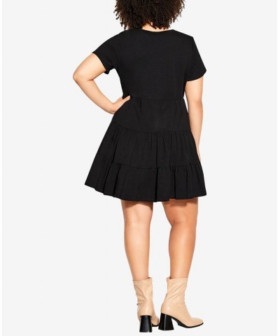 Plus Size Trendy Talia A-Line Dress Black $42.57 Dresses