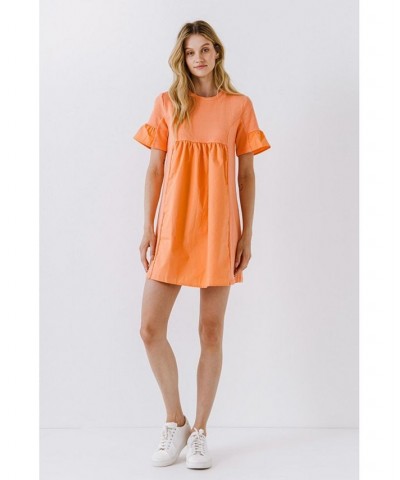 Women's Solid Mini Dress Coral $29.40 Dresses