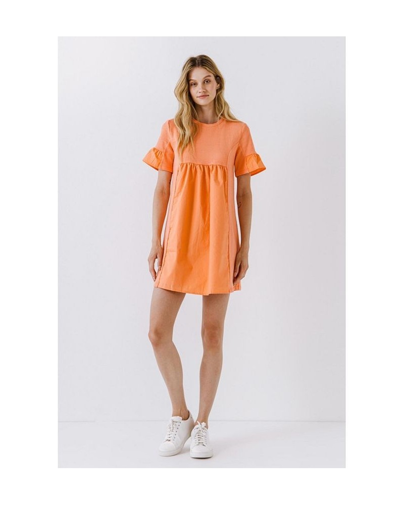 Women's Solid Mini Dress Coral $29.40 Dresses