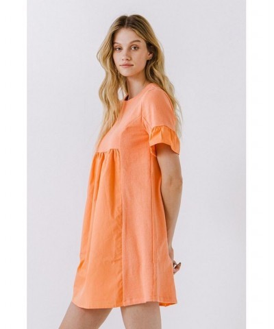 Women's Solid Mini Dress Coral $29.40 Dresses