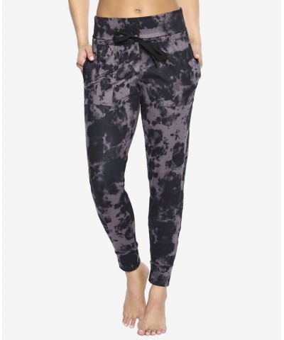Velvety Soft Loungewear Jogger Pants Plum Kitten/Black $30.16 Pants