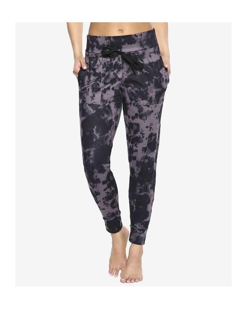 Velvety Soft Loungewear Jogger Pants Plum Kitten/Black $30.16 Pants