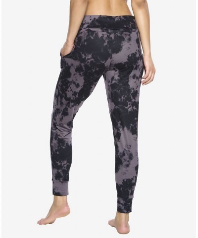 Velvety Soft Loungewear Jogger Pants Plum Kitten/Black $30.16 Pants