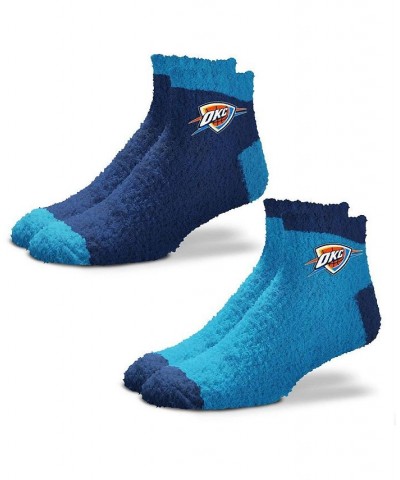 Women's Oklahoma City Thunder 2-Pack Team Sleep Soft Socks Blue $18.23 Socks