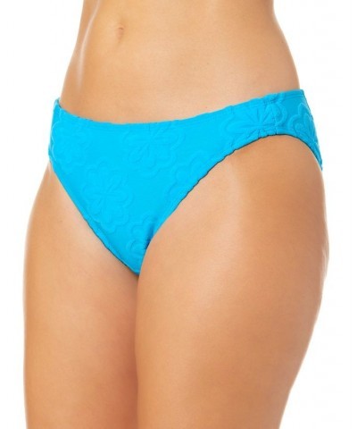 Juniors' Pink Sizzle Terry Daisy Hipster Bikini Bottoms Blue $17.69 Swimsuits