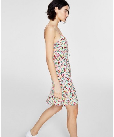 Women's Pleated-Top Sleeveless Floral Dress Whitecap Multi $44.50 Dresses