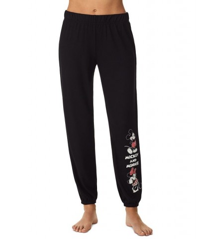 Women's Mickey & Minnie Mouse Pajama Pants Black $16.23 Sleepwear