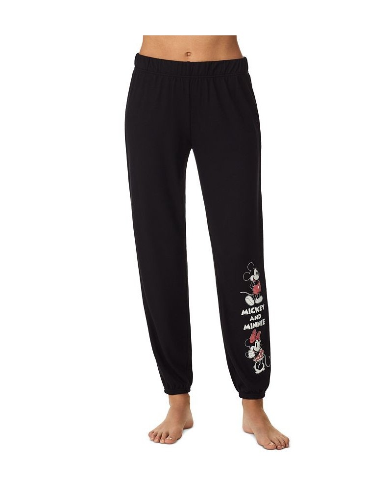 Women's Mickey & Minnie Mouse Pajama Pants Black $16.23 Sleepwear