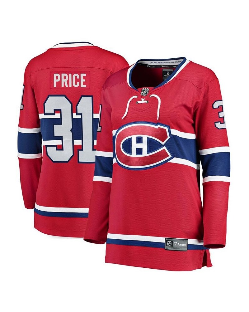 Women's Carey Price Red Montreal Canadiens Home Breakaway Player Jersey Red $77.55 Jersey