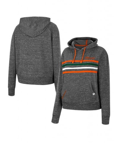 Women's Charcoal Miami Hurricanes Backstage Speckled Pullover Hoodie Charcoal $31.68 Sweatshirts