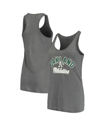 Women's Charcoal Oakland Athletics Multi-Count Tank Top Charcoal $28.59 Tops