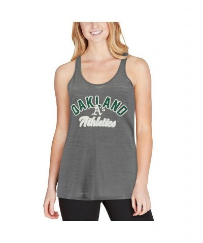 Women's Charcoal Oakland Athletics Multi-Count Tank Top Charcoal $28.59 Tops