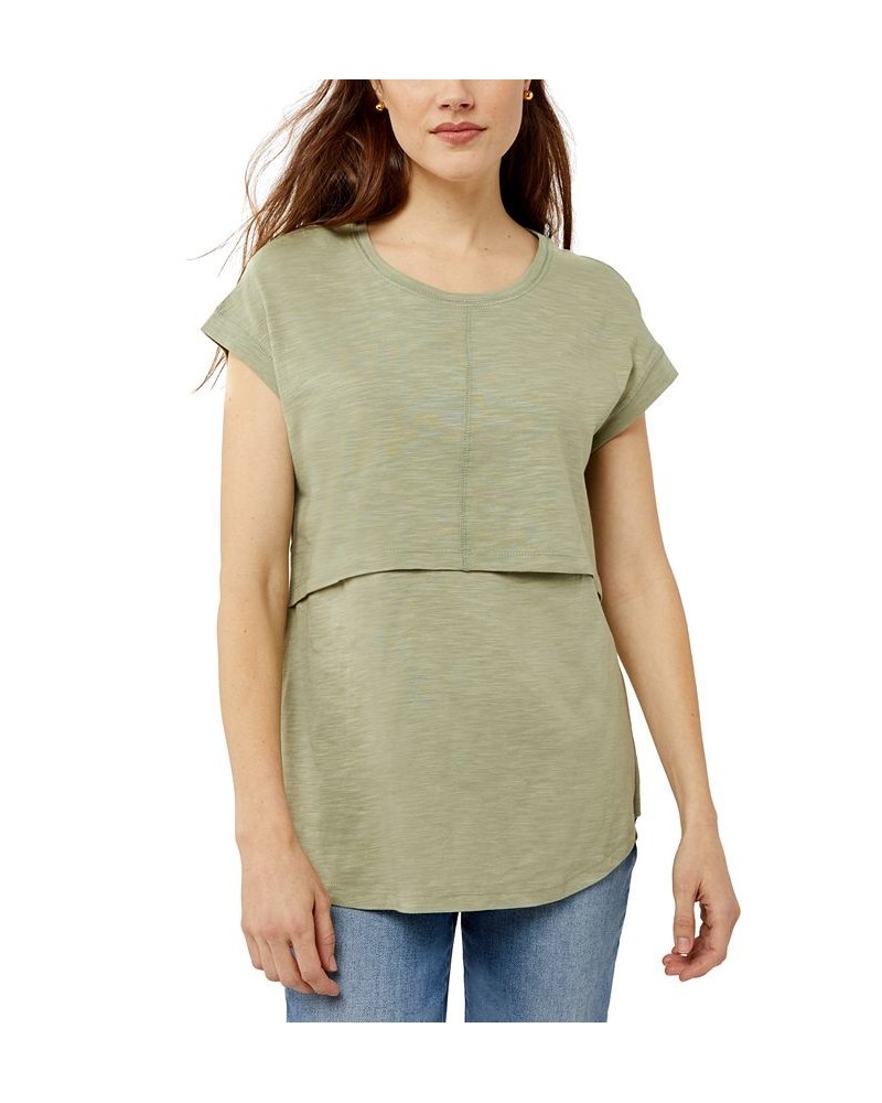 Lift-Up Nursing T-Shirt Leaf $27.54 Tops