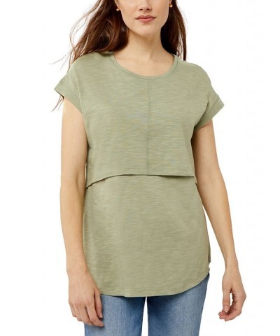 Lift-Up Nursing T-Shirt Leaf $27.54 Tops