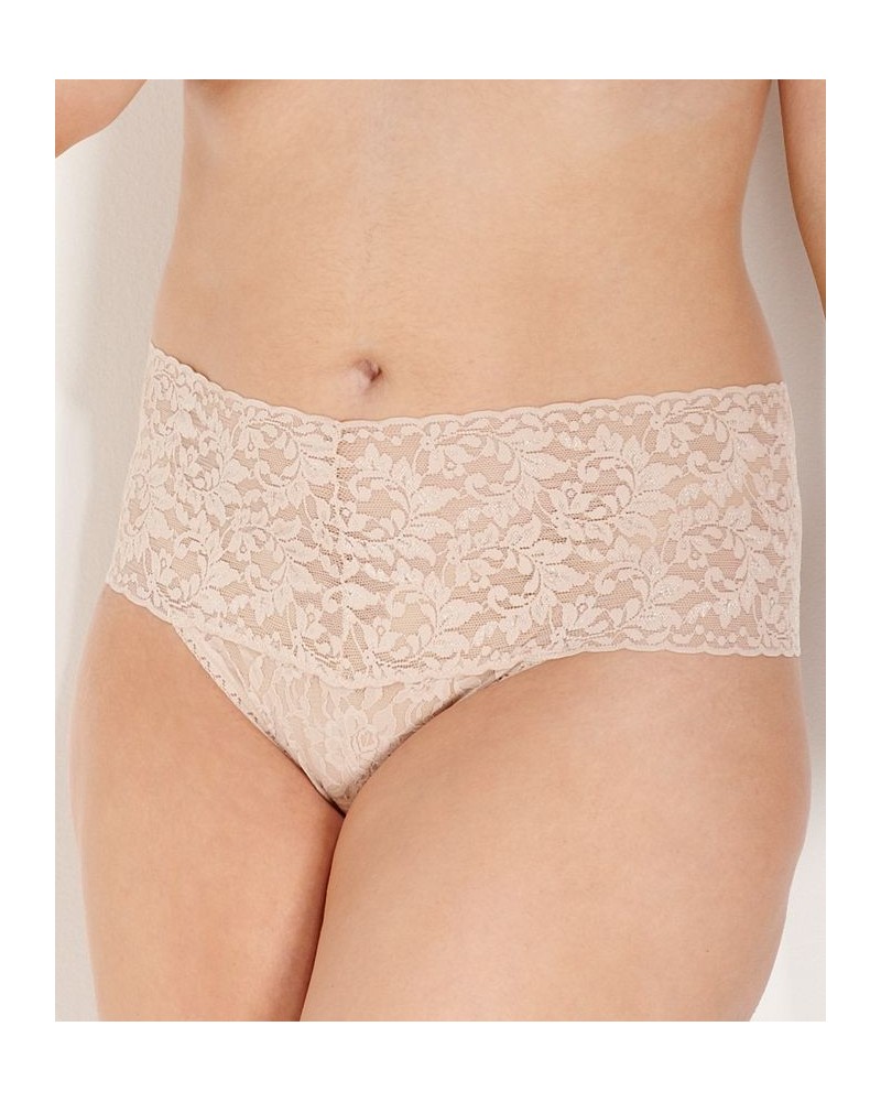 Women's Plus Retro Thong Tan/Beige $14.74 Panty