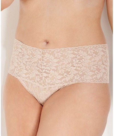 Women's Plus Retro Thong Tan/Beige $14.74 Panty