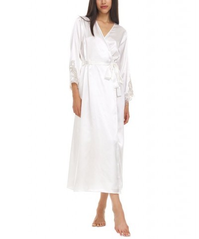 Stella Satin Venise Trim Robe Ivory $15.62 Sleepwear