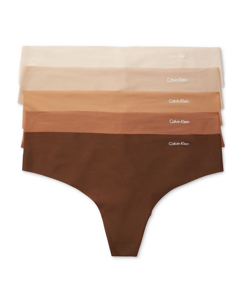 Invisible Thong 5-Pack QD3556 Beechwood/cedar/sandalwood/spruce/umber $27.73 Panty