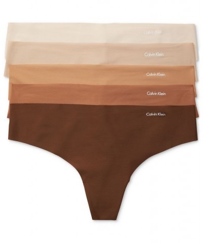 Invisible Thong 5-Pack QD3556 Beechwood/cedar/sandalwood/spruce/umber $27.73 Panty