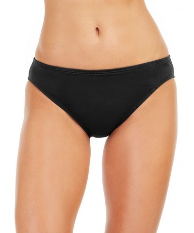 Halter Tankini Top & Shirred Banded Hipster Bikini Bottoms Black $55.37 Swimsuits