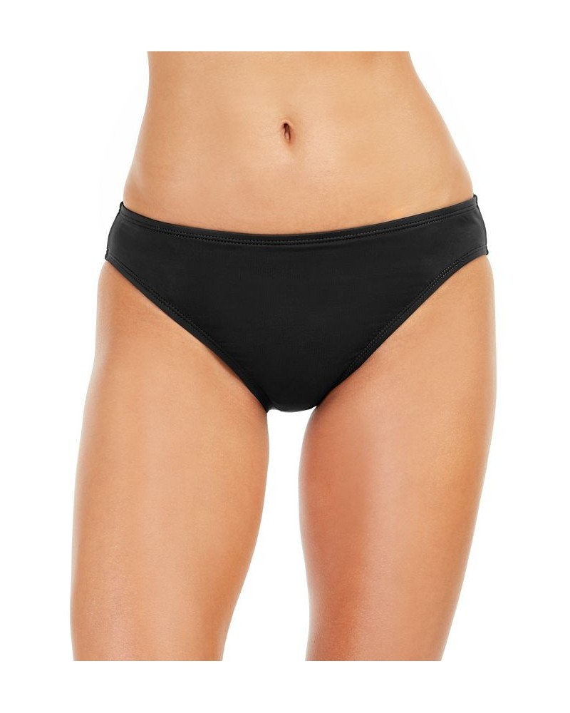 Halter Tankini Top & Shirred Banded Hipster Bikini Bottoms Black $55.37 Swimsuits