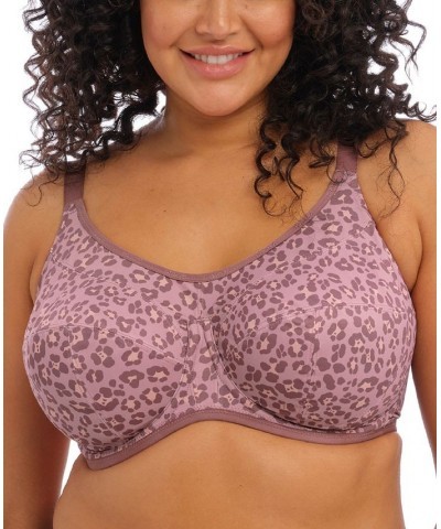 Women's Full Figure Energise Underwire Sports Bra Dusky Leopard $41.87 Bras