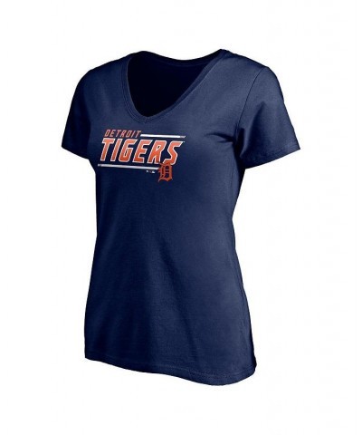 Women's Navy Detroit Tigers Mascot In Bounds V-Neck T-shirt Navy $19.00 Tops