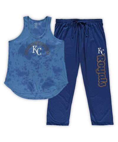 Women's Royal Kansas City Royals Plus Size Jersey Tank Top and Pants Sleep Set Royal $24.64 Pajama