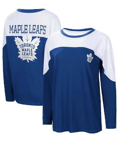 Women's Blue Toronto Maple Leafs Pop Fly Long Sleeve T-shirt Blue $34.79 Tops