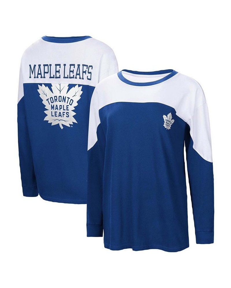 Women's Blue Toronto Maple Leafs Pop Fly Long Sleeve T-shirt Blue $34.79 Tops