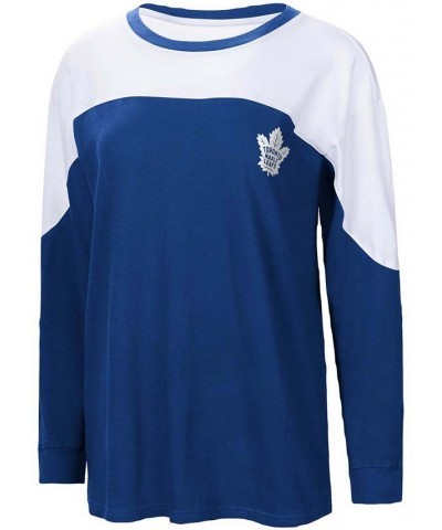 Women's Blue Toronto Maple Leafs Pop Fly Long Sleeve T-shirt Blue $34.79 Tops