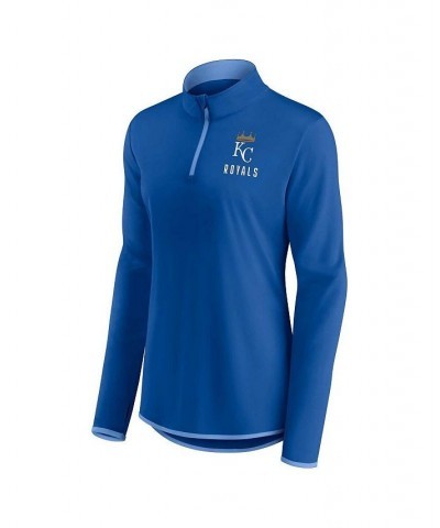 Women's Branded Royal Kansas City Royals Worth The Drive Quarter-Zip Jacket Royal $33.79 Jackets