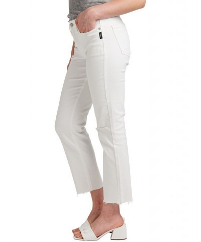 Women's Most Wanted Mid Rise Straight Crop Pants Off White $38.64 Pants